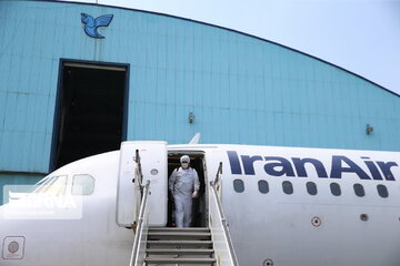 Iran Air fleet disinfection of Coronavirus