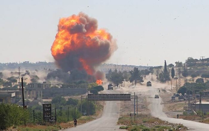 انفجار بر سر راه کاروان مشترک روسیه و ترکیه در ادلب سوریه