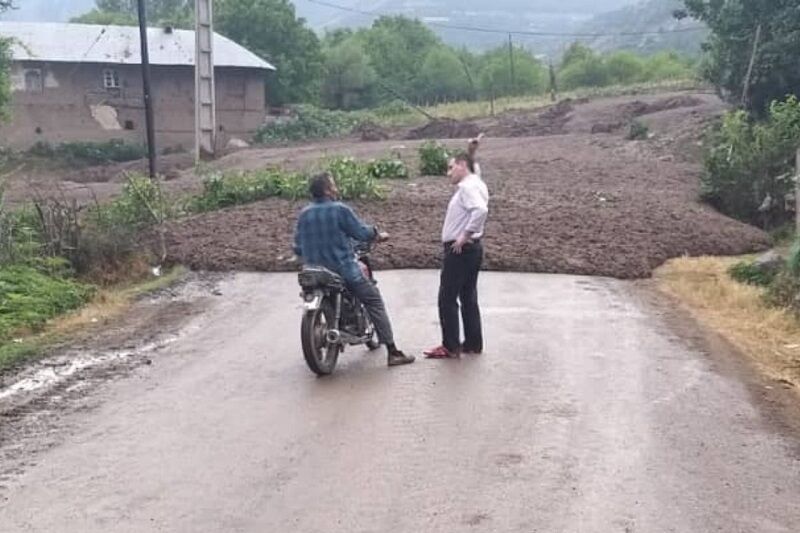 سیل به خانه‌های روستای آق‌اولر تالش خسارت زد