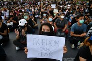 صدها نفر در تایلند علیه دولت این کشور تظاهرات کردند