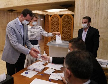 مشارکت بشار اسد و همسرش در انتخابات