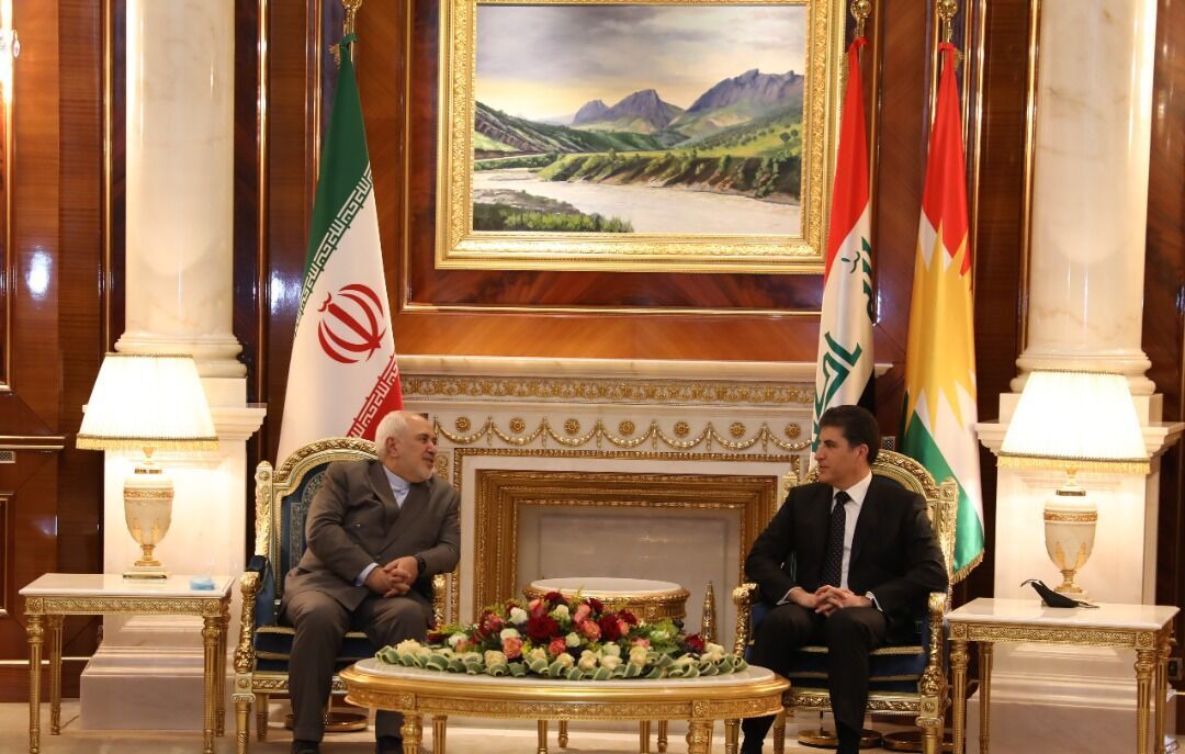 Zarif, IKBY Başbakanı Neçirvan Barzani ile iki tur görüşme yaptı
