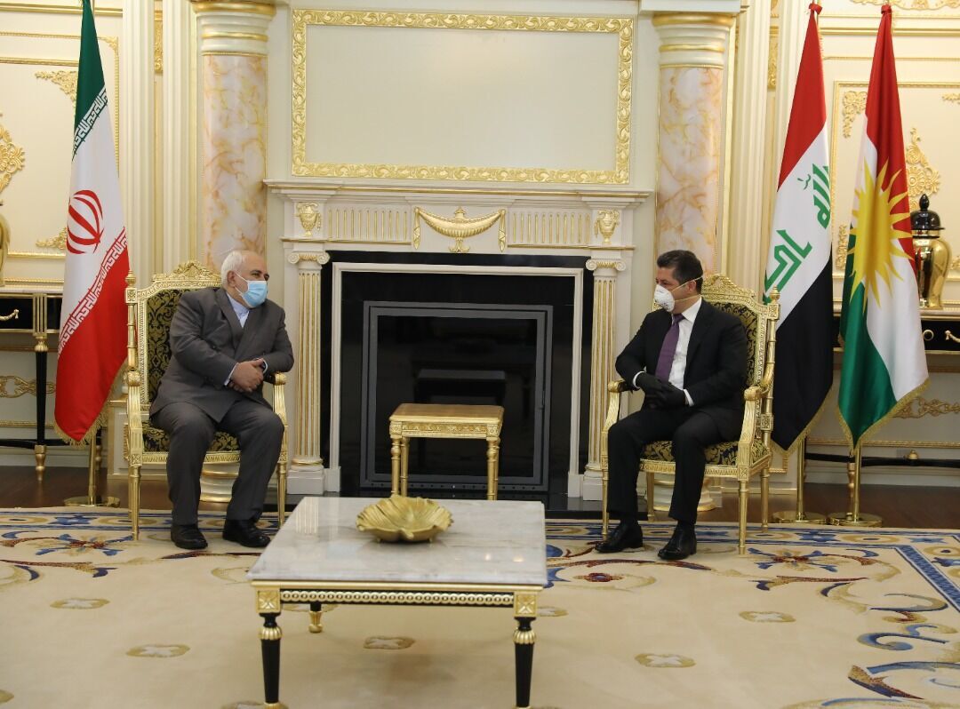 Zarif confers with Iraq's KRG PM 