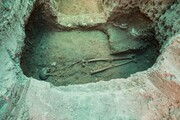 Skeleton of a Parthian lady unearthed in Ashraf Hill, central Iran