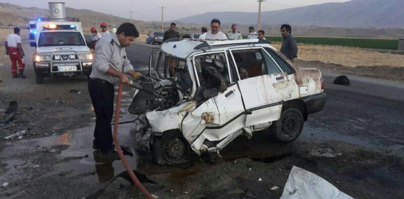 حادثه رانندگی در جاده پلدختر - دره شهر 3 کشته و 2 مصدوم داشت