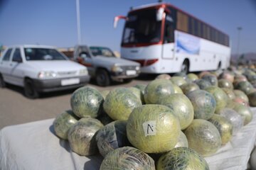 توقیف اتوبوس حامل موادمخدر در میاندورود/کشف ۱۳۷ کیلو گرم انواع موادمخدر در مازندران