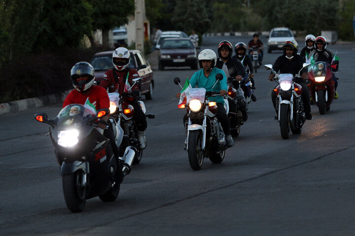رژه موتورسواری «از حرم تا حرم» در تبریز