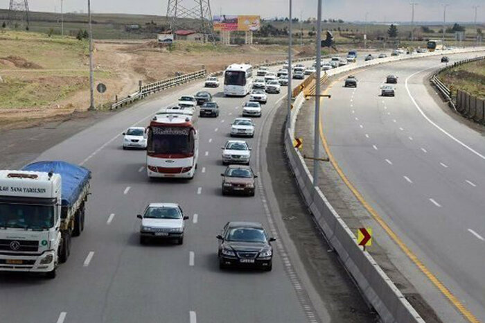 ترافیک نیمه سنگین و روان در آزادراه‌های قزوین