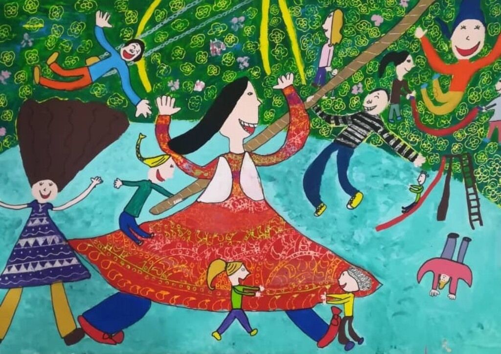 کودک کرمانی رتبه سوم مسابقه نقاشی کودکان آسیایی را کسب کرد
