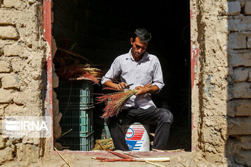 Broom-making craft in northeast Iran