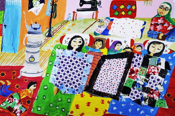 Iranian teenager awarded at Intl' painting contest