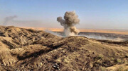 بمباران عناصر داعش در استان کرکوک عراق + فیلم
