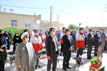 افتتاح خانه هلال مهربانی در روستای مبارکه بافق استان یزد با حضور ویدئو کنفرانسی رباست جمهوری