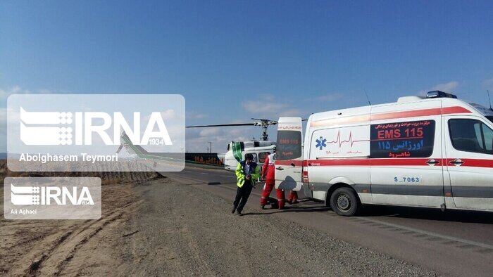 ۶ تن در اولین روز سال با بالگرد اورژانس شاهرود به بیمارستان منتقل شدند
