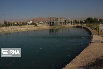 Historical swimming pool in northern Iran