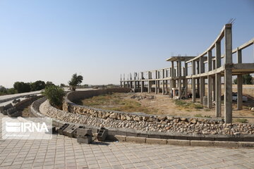 Historical swimming pool in northern Iran