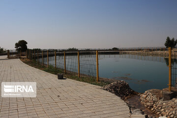 Historical swimming pool in northern Iran