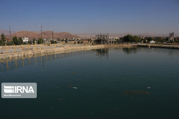 Historical swimming pool in northern Iran