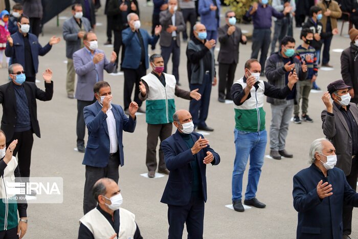 اجتماع اربعین حسینی با دستورات بهداشتی در خراسان شمالی برگزار شد