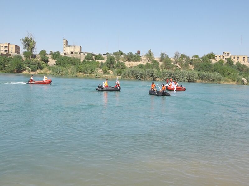مانور استانی توان افزایی جست و جو در سیلاب به میزبانی شوشتر برگزار شد