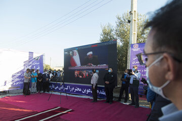 دکتر روحانی رییس جمهوری سخنران ویدئو کنفرانسی جشن پایان بازسازی مناطق سیل‌زده کشور در روستای چن‌سبیلی آق‌قلا 