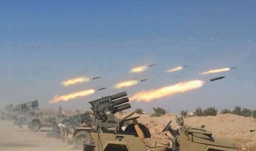 حمله موشکی الحشد الشعبی به داعش در صلاح الدین