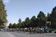 همایش دوچرخه‌سواری به مناسبت هفته تربیت بدنی در مهاباد برگزار شد