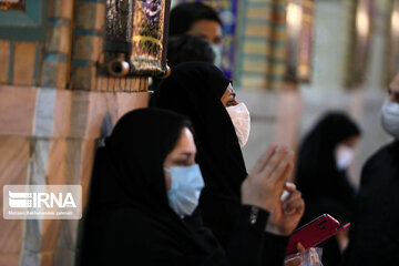 Holy shrine of Imam Reza in the night of demise anniversary of Holy Prophet