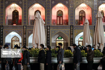 Holy shrine of Imam Reza in the night of demise anniversary of Holy Prophet