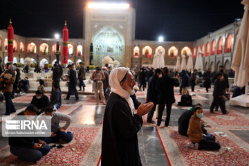 Holy shrine of Imam Reza in the night of demise anniversary of Holy Prophet