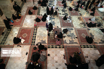 Holy shrine of Imam Reza in the night of demise anniversary of Holy Prophet