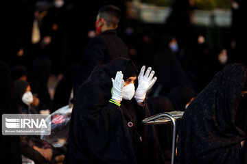 Holy shrine of Imam Reza in the night of demise anniversary of Holy Prophet