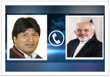 ظریف: ایران برای گسترش روابط دوجانبه با دولت جدید بولیوی آماده است