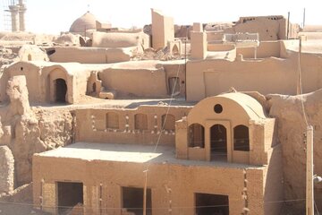 Historic district of a tourist attraction village in central Iran