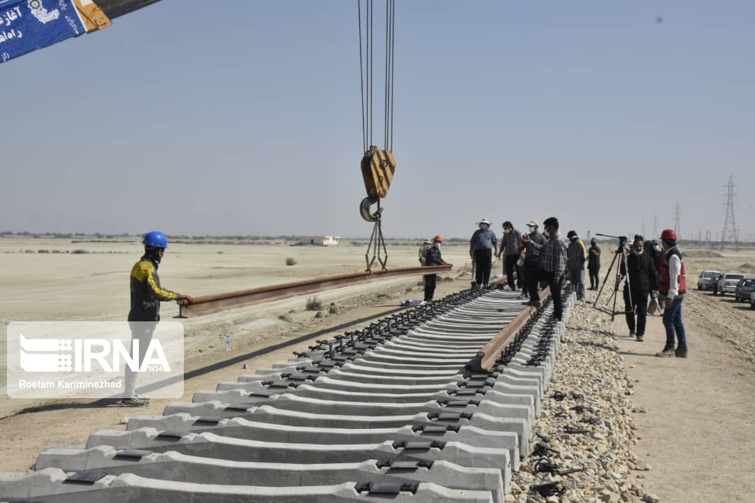 Iran begins rail laying operation of strategic railway in southwestern province