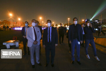 Video mapping projected on Azadi Tower to sympathize with Afghanistan