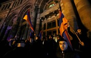 ارمنی ها به تصمیم پایان جنگ در قره باغ اعتراض کردند