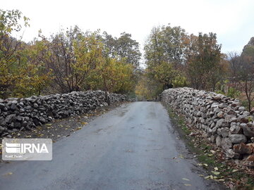 Nature of Iran's Quri Qaleh Village in autumn