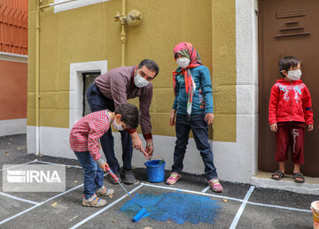 Colorful Alley in Iran's Tehran District 9