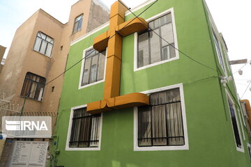 Colorful Alley in Iran's Tehran District 9