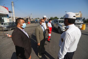 فرماندار از مبادی ورودی و خروجی شهر بندرعباس بازدید کرد