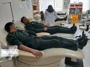 نیروهای مسلح مهاباد در اهدای خون پیش‌قدم شدند
