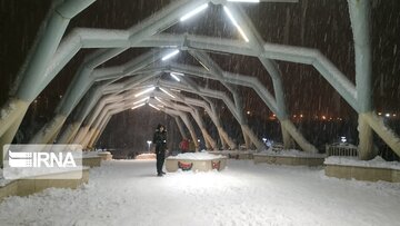 Autumn snowfall in western Iran