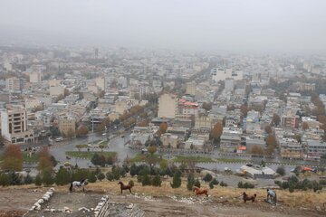 بارش باران پاییزی در بروجرد