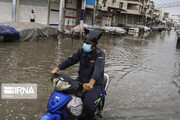 تداوم بارندگی‌ها سبب آبگرفتگی مناطق مختلف کلانشهر اهواز شد
