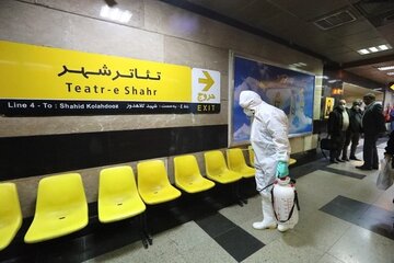 تداوم ضدعفونی ایستگاه‌ها و واگن‌های مترو تهران