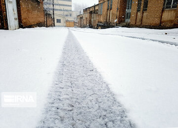 伊朗哈马丹市迎来今年首场秋雪