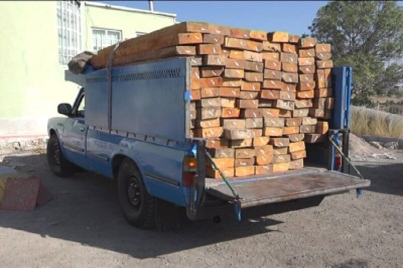 ۸۰ اصله چوب‌آلات قاچاق جنگلی در اردبیل کشف شد