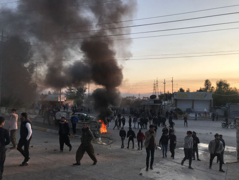 شمار کشته شدگان در تظاهرات اعتراضی سلیمانیه عراق به 9 تن رسید