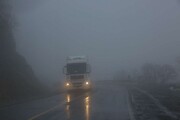 مه غلیظ دید افقی در جاده بوکان - شاهین‌دژ را به ۱۵ متر کاهش داد
